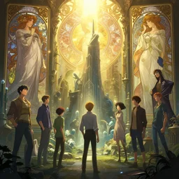 transhumanism, stephen bliss, unreal engine, fantasy art by greg rutkowski, loish, rhads, ferdinand knab, makoto shinkai and lois van baarle, ilya kuvshinov, rossdraws, tom bagshaw, alphonse mucha, global illumination, radiant light, detailed and intricate environment