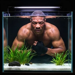 mike tyson trapped in a fish tank