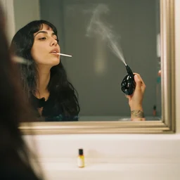 pov you're about to snort a line off a mirror
