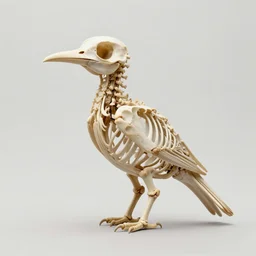 portrait of bird made of bird bone structures, bone structure photograph by naturalist museum