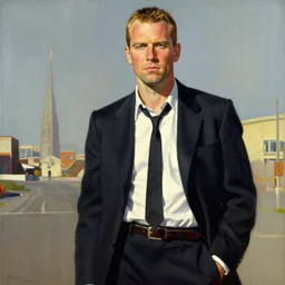 Tyler Durden painted by Norman Rockwell