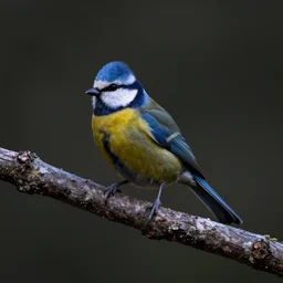 realistic photo of multi colored bird sitting on tree, dark smooth background, cinematic lightening, wide angle shot, in the style of greg rutwoski, very hyper realistic, highly detailed, fantasy art station