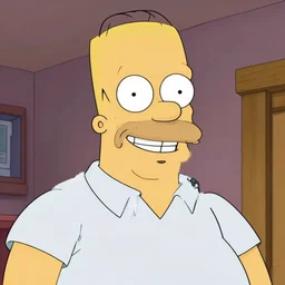 A photo of Hank Hill with a massive cursed grin.