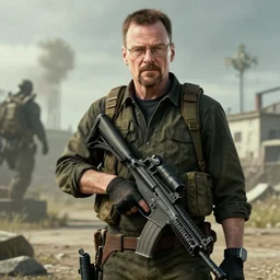 Walter White in the Call of Duty map Rust, high resolution photo, trending on artstation, 8k