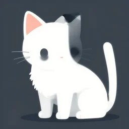 futuristic cat in the style of vector art