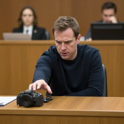 Alex Jones desperately reaching for his out of reach phone in the courtroom, ((EOS 5DS R, ISO100, f/8, 1/125, 84mm, RAW, sharpen, unblur))
