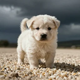 a puppy the size of a grain of rice