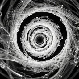 psychedelic spiral passage leading into another dimension made of biomechanical translucent material, trending on artstation hq, deviantart, unreal engine 5, 4 k uhd image, full 3 d, hyperrealistic dmt style, only high contrast colour of black and white