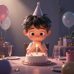 the absolute despair of a birthday party, digital cgi, pixar