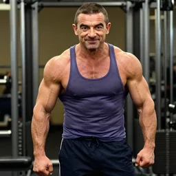 mr. bean but a bodybuilder