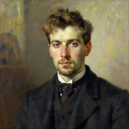 a portrait of a man by leonid afremov, thomas kinkade