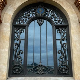 photo of a beautiful window, intricate details, art nouveau, iron frame, world of warcraft