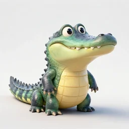 An adorable human like saltwater crocodile+trending on artstation