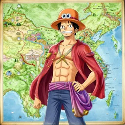 highly detailed map of one piece anime