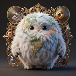 mr. fluffy the fluffiest fluff on earth, cute:: by beeple and James Gilleard and Justin Gerard :: ornate, dynamic, particulate, intricate, elegant, highly detailed, centered, artstation, smooth, sharp focus, octane render, 3d