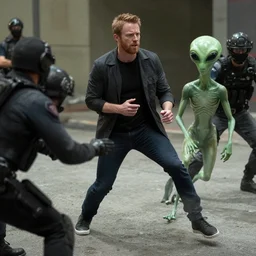 joe rogan heroically saving an alien from area 5 1 while being chased by the cia protecting his rights