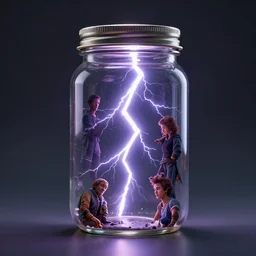 commission of a jar with lightning in it,design by charles bowater,greg rutkowski,ross tran,hyperdetailed,hyperrealistic,4k,deviantart,artstation,professional photography,concept art,dramatic