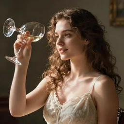 woman  drops a wine glass, stock image