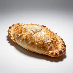 crystal calzone, professional product shot, isolated on a pure white background, centered, entire object in frame, sharp focus, soft studio lighting