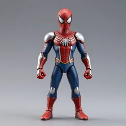 full body of armored spiderman ultraman gray fox from metal gear cyborg gay japanese - american hybrid as overwatch character as a nendoroid, studio lighting, grey background, no shadow, trending on artstation, 8 k, highly detailed