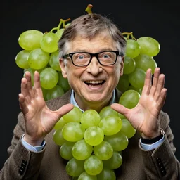 bill gates face inside a grape cluster wearing a sweater and making insane hand motions, ef 8 5 mm f 1. 8 usm, bionic scifi alexandre ferra, hyper detailed, digital art, trending in artstation, cinematic lighting, studio qualit, smooth render, unreal engine 5 rendered, octane rendered