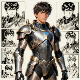young teen bishonen male! sci - fi! futuristic armor! moebius, milo manara, hugo pratt, french comic art, semi - realistic anime, portrait, beautiful face, symmetrical face, trending on pixiv, detailed, clean lines, sharp lines, crisp lines, award winning illustration, masterpiece, 4 k