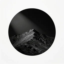 white background, black circle