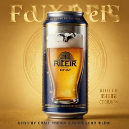 luxury craft beer can promotional poster