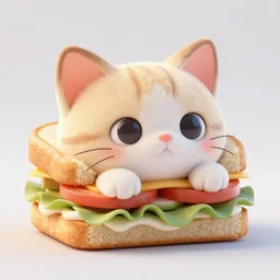 kitten sandwish, hyper detailed, 3 d, octane render