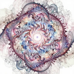 digital background of watercolor paint fractal - automaton - dragon, spiral galaxy, in the style of abstract, gestural, expressionistic, improvisational, fluid, dynamic, organic, natural, rhythmic, repetitive, textural, layered by