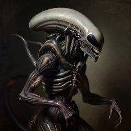 xenomorph human hybrid by yoshu hashimoto chikanobu, baroque portrait painting, detailed octane render trending on artstation artgerm, 8 k artistic photography, volumetric cinematic perfect light, chiaroscuro, masterpiece, raphael, caravaggio, beksinski, rutkowski, giger