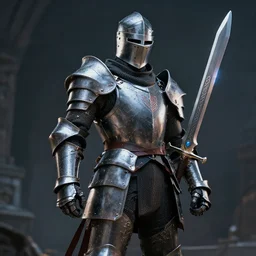templar knight with a futuristic sword, ultra photorealistic, 8k, cinematic, dramatic