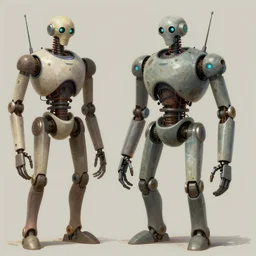 (((((2050s Ralph Angus McQuarrie robot designs . muted colors.))))) by Jean-Baptiste Monge !!!!!!!!!!!!!!!!!!!!!!!!!!!