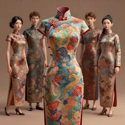 cheongsam, by martine johanna and simon stalenhag and chie yoshii and casey weldon and wlop, ornate, dynamic, particulate, rich colors, intricate, elegant, highly detailed, centered, artstation, smooth, sharp focus, octane render, 3 d
