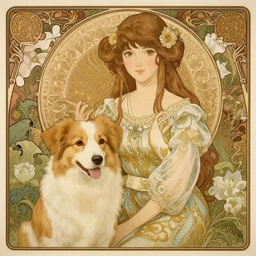 photo of a dog anime-style girl in the style of Arthur Rackham realistic wide focus 8k ultra insanely detailed intricate elegant art