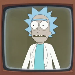 film still close - up shot of pickle rick in the tv show rick & morty. photographic, photography