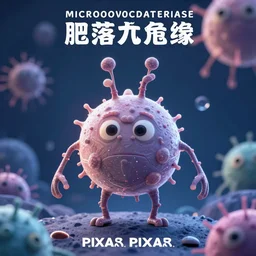 microscopic bacteriophage award winning pixar movie poster