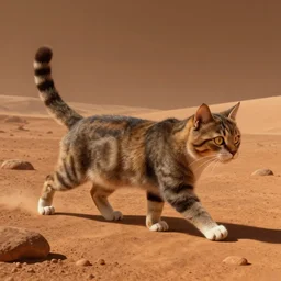 cat walking on mars, trending on artstation, art by greg manchess, guangjian, detailed digital art, artstation hd