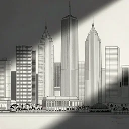color - in modern city suprematism, line art