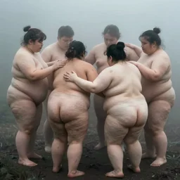 a group of fat human bodies intertwined foggy in the style of nobuyoshi araki klimt sardax