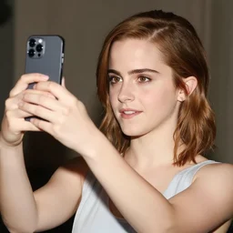 emma watson accidentally taking a selfie with flash