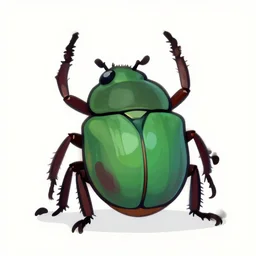 beetle faced bug alien. epic sci - fi character concept. simple cartoony digital art.