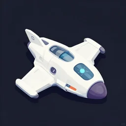 sharp design spaceship illustrations, isometric,