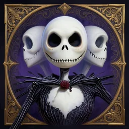 symmetry!! portrait of jack skellington, intricate, elegant, highly detailed, my rendition, digital painting, artstation, concept art, smooth, sharp focus, illustration, art by artgerm and greg rutkowski and alphonse mucha