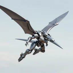 flying pterodactyl in a winged cyborg mech suit, by alexandre ferra, zezhou chen, peter gric, mohamed reda and hr giger, hyper detailed line art, screen print, character concept art, realistic, coherent, octane render, zbrush central, behance hd, hypermaximalist