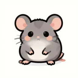 a cute dead rat icon