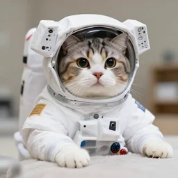 a cat in an astronaut suit