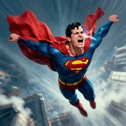painful Superman >yelling<<<< flying away