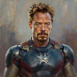 concept art of tony stark, cinematic shot, painting by jama jurabaev, extremely detailed, brush hard, artstation, high quality, brush stroke