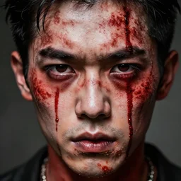 bloody face